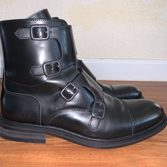 Kenneth Cole Motorcycle Boots Leather Winter Boots Men  display picture 3